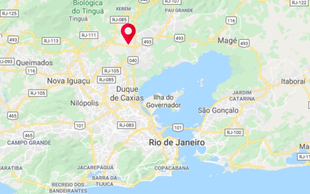 mapa com localização aproximada da empresa